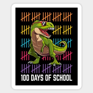 Dinosaur T Rex Happy 100 Days Of School Students Teacher Sticker